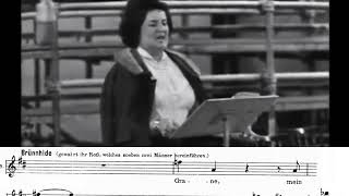 Birgit Nilsson sings ending of Brunnhildes Immolation Scene score [upl. by Artenehs]