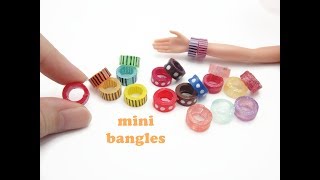 DIY Miniature Doll Mini Bangles Bracelet Accessories  Very Easy [upl. by Dlanger]