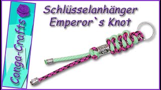 118  Paracord Emperors  Diamond Knot Schlüsselanhänger DIY keychain easy beginners [upl. by Eul859]