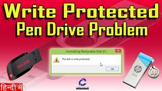 100 Solved Pen Drive Write Protection Error  How to solve Write Protection on memory card [upl. by Aliak]