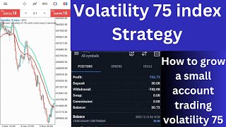 Volatility 75 index strategy How to grow a small account trading volatility 75 [upl. by Isiahi]