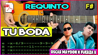 REQUINTO Tu Boda Oscar Maydon x Fuerza Regida TUTORIAL Guitarra [upl. by Terris]