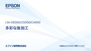 エプソンのスマートチャージ LMC6000C5000C4000動画 多彩な後加工1206705364275 [upl. by Cl]