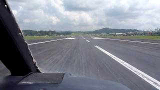 9 Passenger Britten Norman BN2Islander Landing Albrook Panama City [upl. by Aimahs]