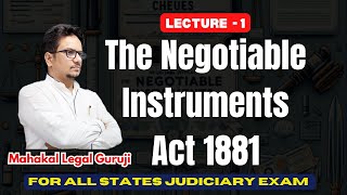 NEGOTIABLE INSTRUMENTS ACT 1881 [upl. by Lil]