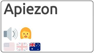 How to pronounce Apiezon in english [upl. by Lebezej]