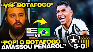 REAÇÃO DOS URUGUAIOS REVOLTADOS COM O BOTAFOGO 5 x 0 PEÑAROL [upl. by Holtorf601]