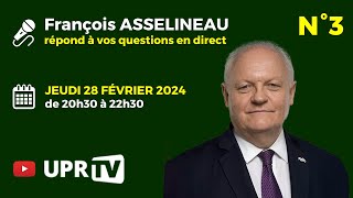 François Asselineau répond à vos questions en direct [upl. by Notlrak]