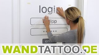 Wandtattoo auf Tür anbringen  Anleitung für Wandtattoos auf Türen [upl. by Eanwahs]