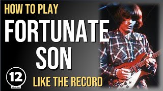 Fortunate Son  Creedence Clearwater Revival  Guitar Lesson [upl. by Idisahc]