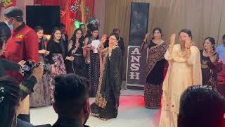 Best Performance by Grooms MOTHER and MAASI🔥 ❤️ Mathe te Chamkan Waal Main WariGenda Phool [upl. by Aivek]