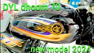 DYL dhoom YD 70 new model 2024black color amp stylish graphicsprice amp informations [upl. by Ryder]