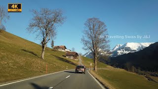 Switzerland 4K  Gstaad  Wimmis  Evening scenic drive [upl. by Fein]