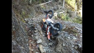 KTM 150 XCW 林道で遭難しかける…。 [upl. by Pillihp]