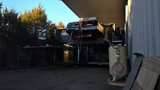 Super Late Model Hauler Unloading After the Race Weekend [upl. by Munt]