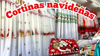 Llegaron las CORTINAS NAVIDEÑAS 🎄 🤯SUPER BARATO 🤯 quotTapetes Toallas cobijas Sábanas y quot [upl. by Auof200]