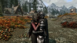 Skyrim  the Dragonborns first kiss with Serana [upl. by Sikata]