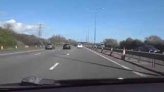 Crossing the new Severn Bridge from Wales to England Newport Bristol UK [upl. by Eidorb]