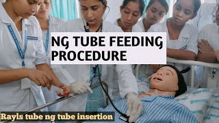 nasogastric tube feeding nursing procedureryles tube procedure in hindi [upl. by Carn186]