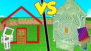 CASA INVISIBILE contro CASA ILLUSIONE OTTICA su MINECRAFT [upl. by Augy]