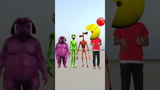 Red siren and green alien and dancing fatty dog head matching new vfx magical video shorts vfx [upl. by Huberto981]