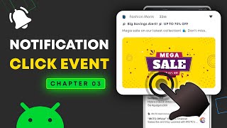 Android Notification Click Event  Open Activity From Notification  Action Button Click Event [upl. by Aniahs]
