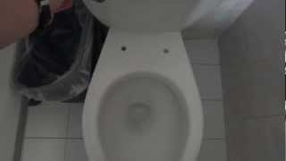 Bathroom Tour Horrible Toilet Rubens Hamburgers Ixtapa Mexico [upl. by Ipoillak]