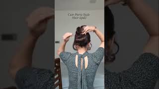 Party hairstyles easy hairstyle hair hairtutorial youtubeshorts viralvideo [upl. by Lucic798]