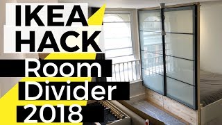 Studio Apartment Room Divider  IKEA HACK [upl. by Ahnavas]