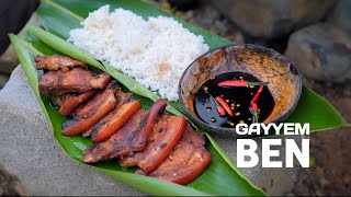 Grilling BBQ on a flat rock  Eating alone beside the river  Filipino Countryside Life [upl. by Elspeth]