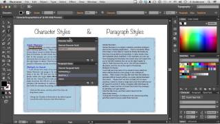 Adobe Illustrator CC Tutorial  Creating Character And Paragraph Styles [upl. by Siwel892]