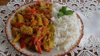 PROSTE I SMACZNE DANIE  KURCZAK W CURRY Z RYŻEM [upl. by Maje174]