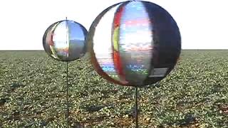 Portek Hawkeyes Wind Driven Bird Scaring Globes [upl. by Norward943]