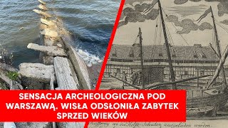 Sensacja archeologiczna pod Warszawą Wisła odsłoniła zabytek sprzed wieków [upl. by Larue58]