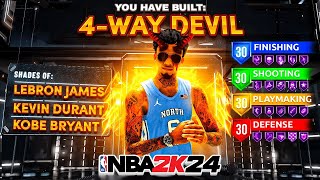 NEW quot4WAY DEVILquot BUILD IS THE BEST BUILD IN NBA 2K24 NEW BEST GAME BREAKING BUILD IN NBA 2K24 [upl. by Angle]