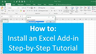 How To Install An Excel Addin [upl. by Hildegaard481]