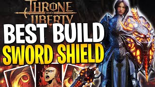 HUGE AOE SWORD AND SHIELD Build Throne and Liberty Sword and Shield Build PVE [upl. by Anehs]