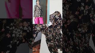 Casual Floral Print Women Black Topunboxing flipkart [upl. by Akaya]