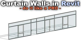 Curtain Walls in Revit  Beginner to PRO Tutorial [upl. by Acile258]