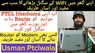 how to set PTCL FiberHome Vdsl modem as Router how to confiqure ptcl FiberHome vdsl mdem as Router [upl. by Yesrej]