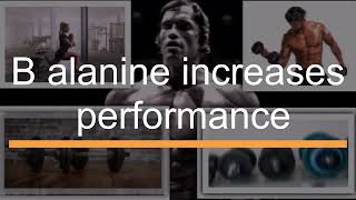 Β alanine increases perfomance in exercise [upl. by Narib]