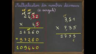 La multiplication des nombres décimaux [upl. by Mixie586]