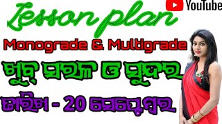 ସେପ୍ଟେମ୍ବର 20 ଶୁକ୍ରବାର lesson ପ୍ଲାନ୍👈 How To Create A Vidya Pravesh Fln Lesson Plan Easily [upl. by Vance]