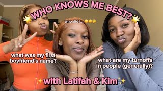 Who knows me best ft Latifah amp Kim 👯‍♀️😝  Goofy Edition [upl. by Kcirnek690]