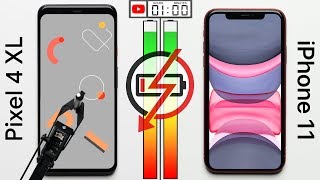 Google Pixel 4 XL vs iPhone 11 Battery Test [upl. by Ary]