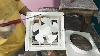 how to room Exhaust fan instalBajaj company modular gas fan install in room [upl. by Ailyt]