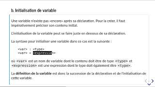 Eléments de Programmation  Cours 2 34  Variables [upl. by Golding]