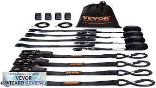 VEVOR Ratchet Tie Down Straps 4PK 2200 lb Max Break Strength Includes Review [upl. by Portwine]