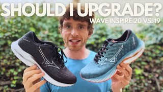 Mizuno’s Wave Inspire 20 Review w Comparison to 19 [upl. by Ylrebnik]