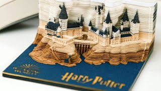 Harry Potter Memo Pad Reveals Hogwarts Castle as You Tear Away Notes [upl. by Pathe476]